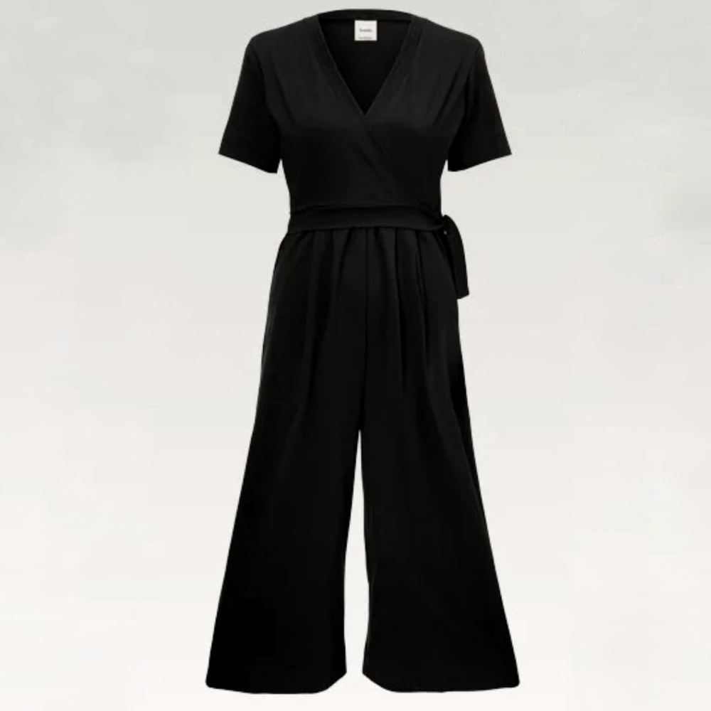 Boob Design Elegant Black Wrap Jumpsuit - Picture 3 of 10